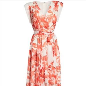 Eliza J Red/Pink Floral High Low Dress